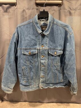 Vintage Outlaw Westen Wear Men's Denim Jacket Distressed
